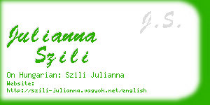 julianna szili business card